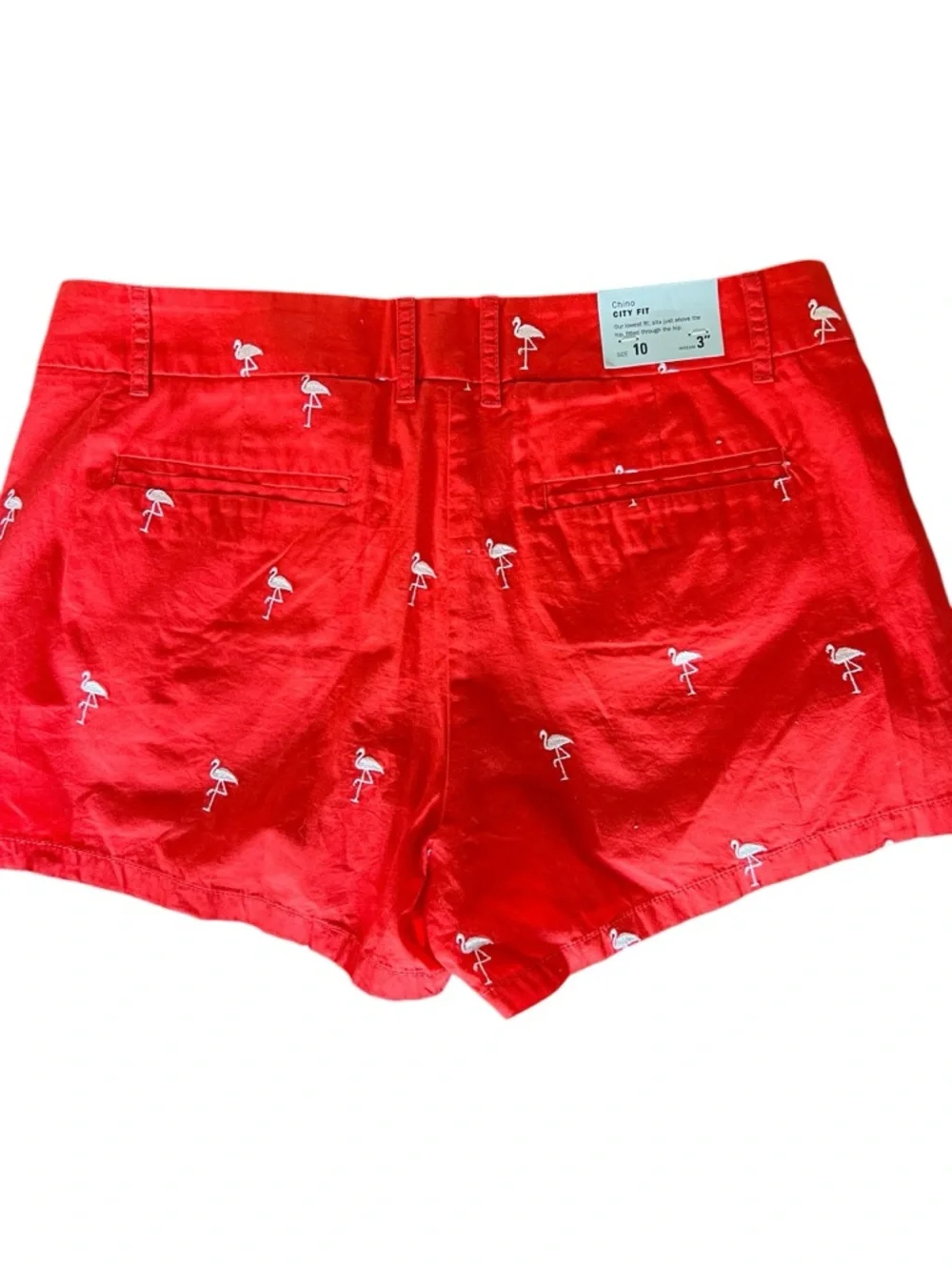 J.Crew Flamingo Chino Shorts Size 10 City Fit Red Preppy Summer NWT - Picture 4 of 5